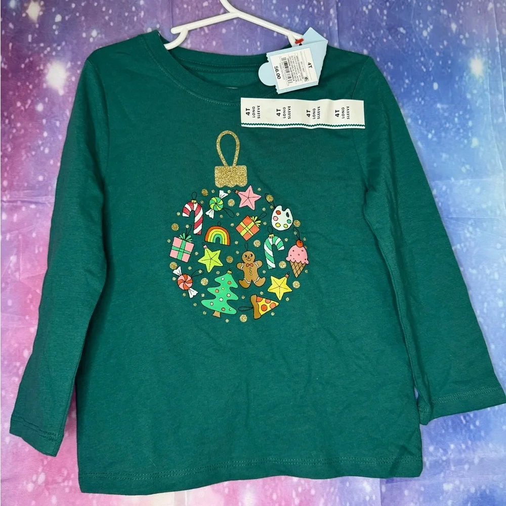 New cat & Jack Christmas long sleeve shirt 🛍